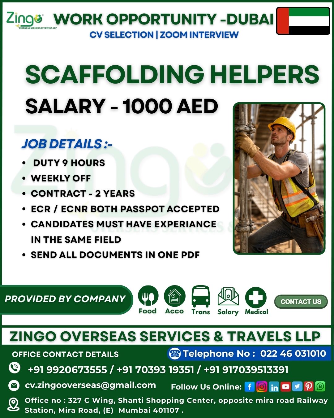 Urgent Hiring for Dubai