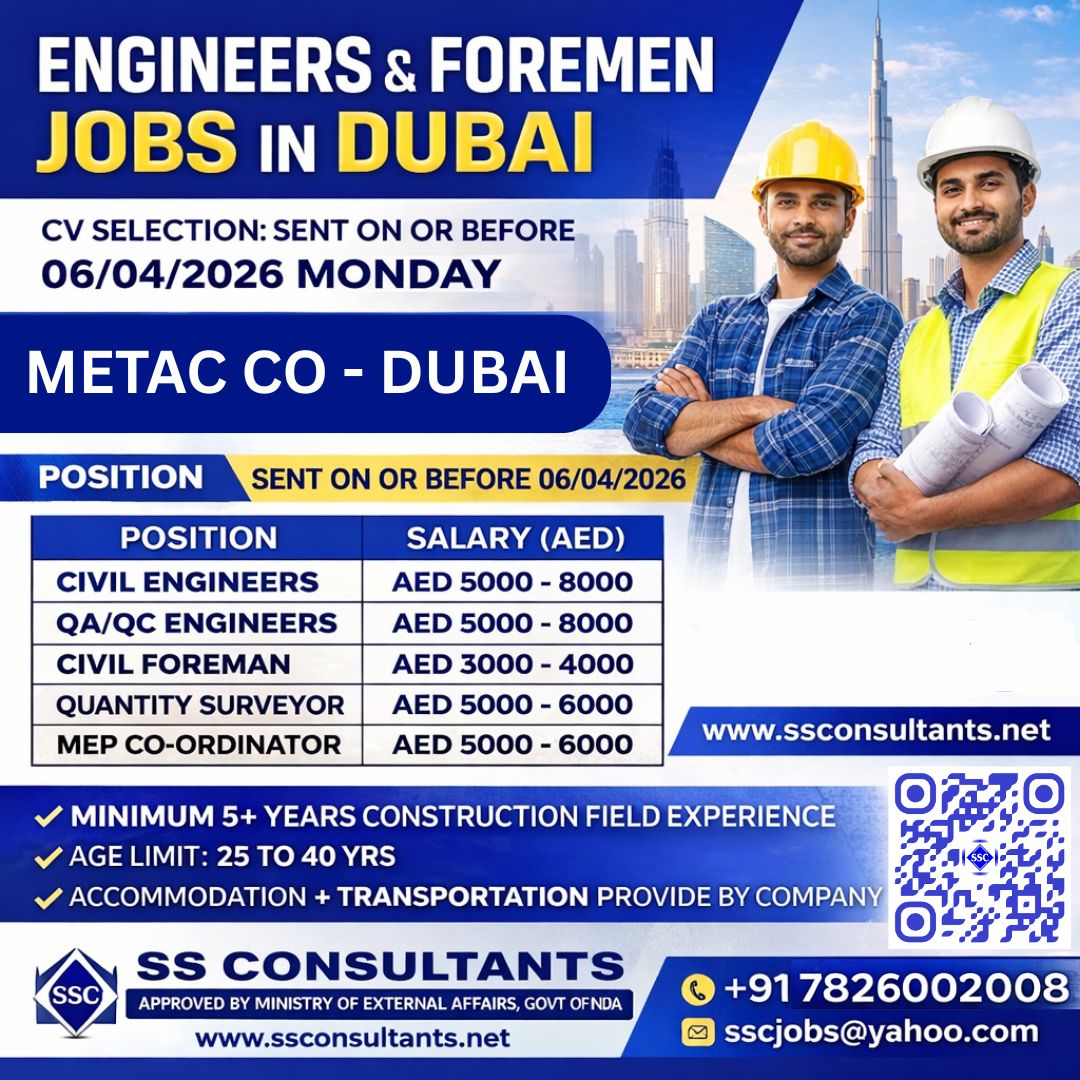 Urgent Hiring for Dubai