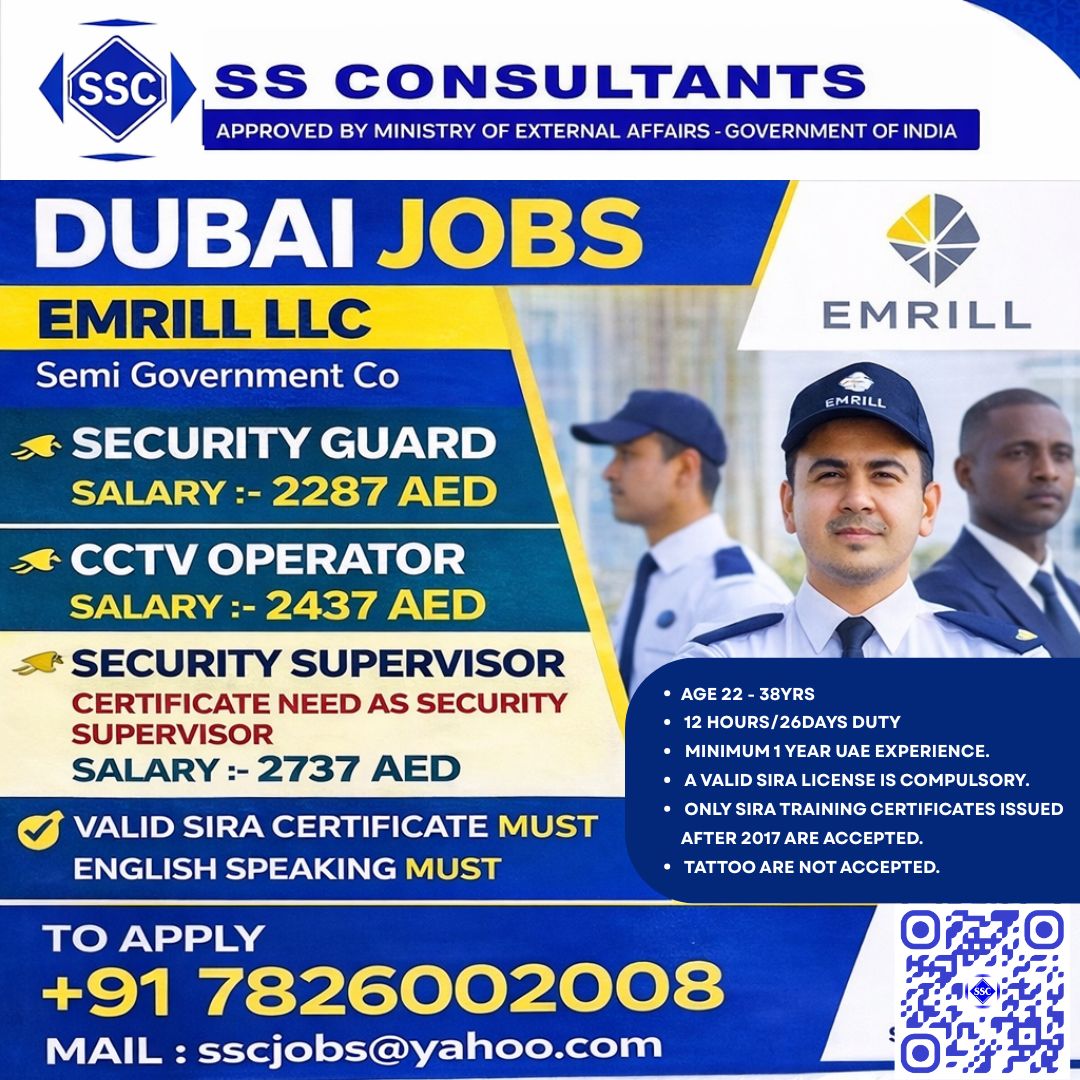 Urgent Hiring for Dubai