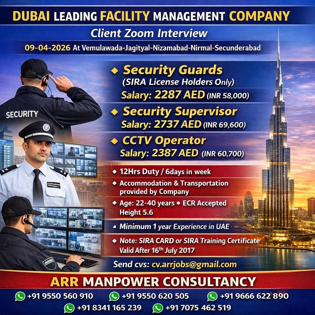 Urgent Hiring for Dubai