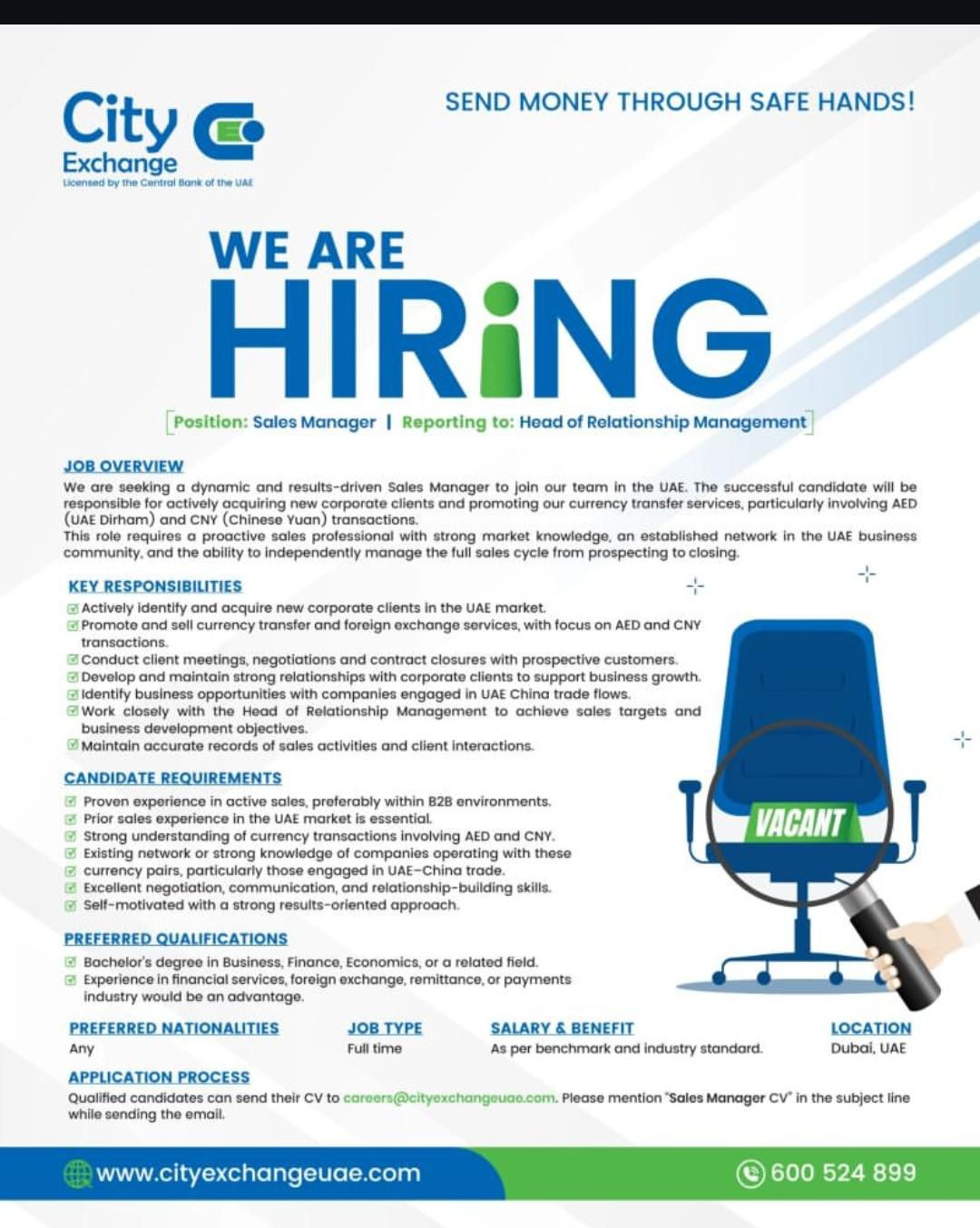 Urgent Hiring for Dubai