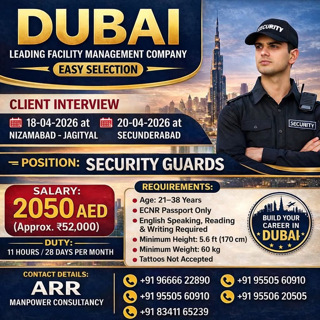 Urgent Hiring for Dubai