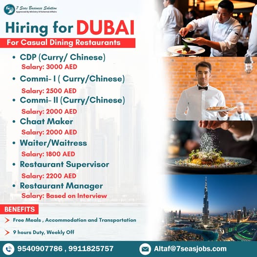 Urgent Hiring for Dubai