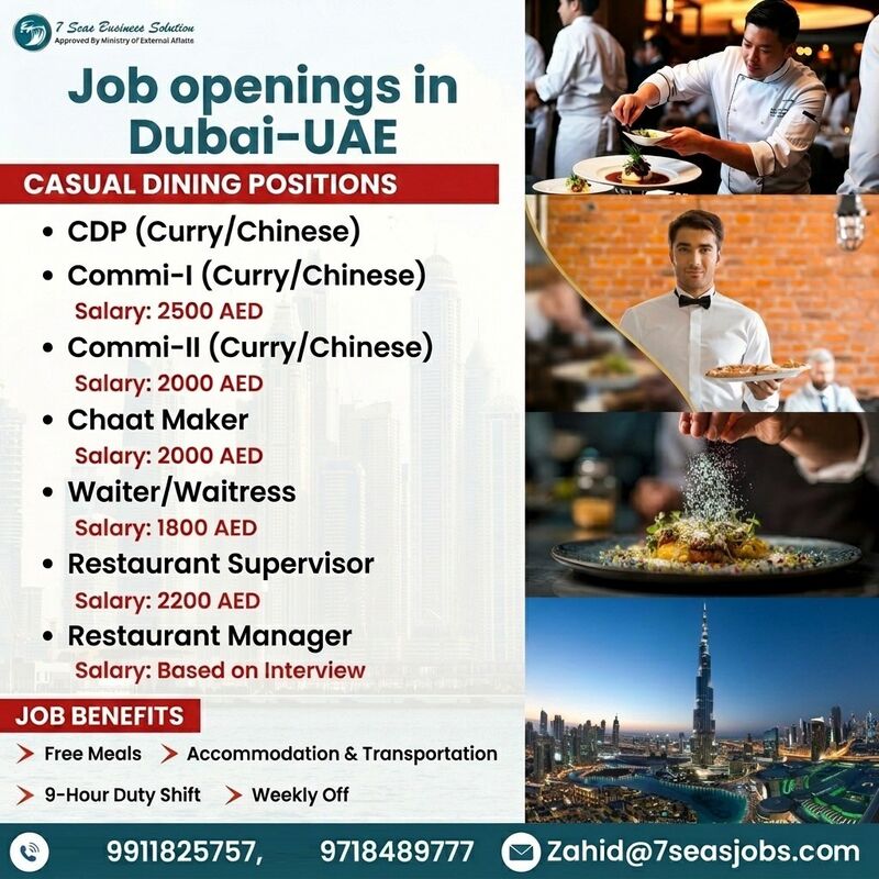 Urgent Hiring for Dubai