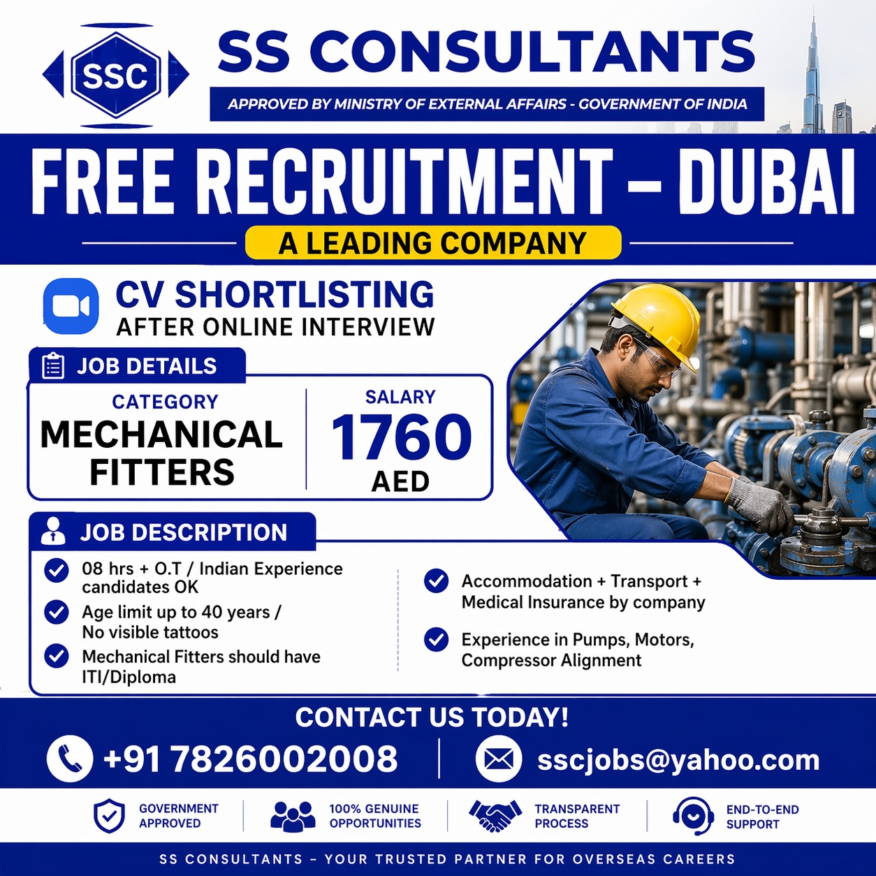 Urgent Hiring for Dubai