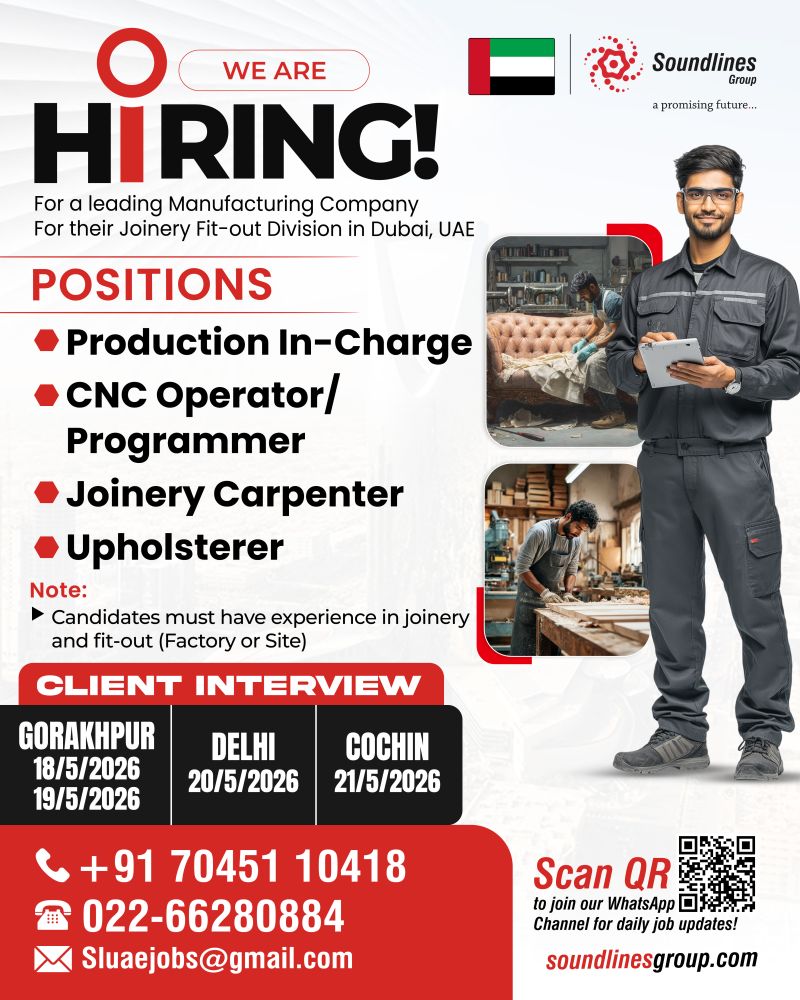Urgent Hiring for Dubai