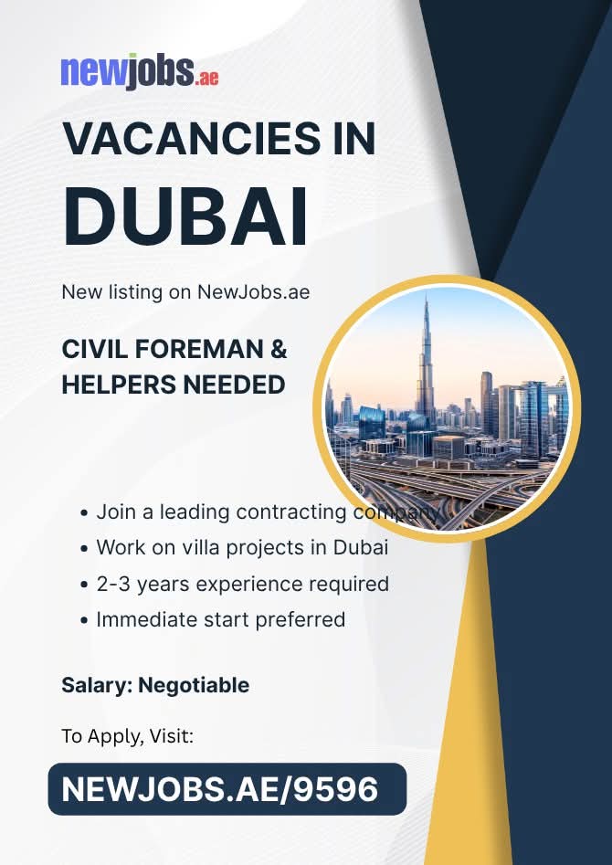 Urgent Hiring for Dubai