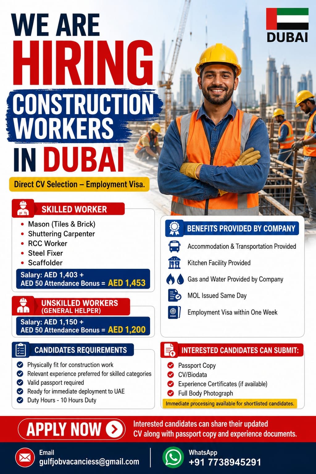 Urgent Hiring for Dubai