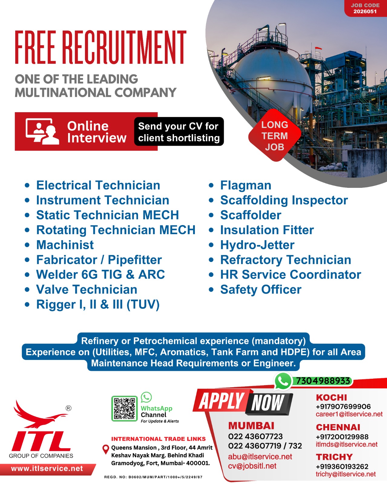 Urgent Hiring for Gulf