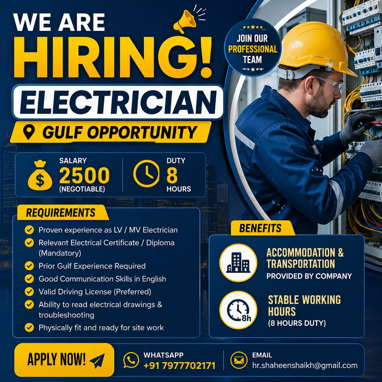 Urgent Hiring for Gulf