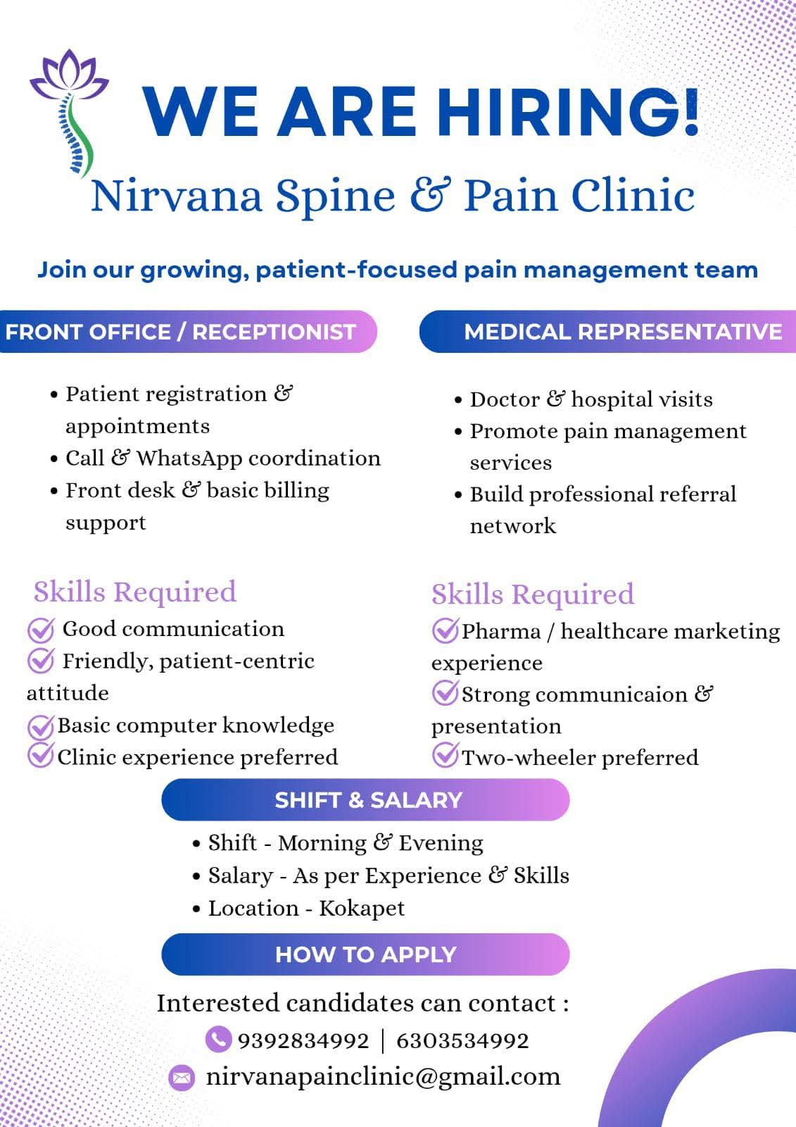 Urgent Hiring for Hyderabad