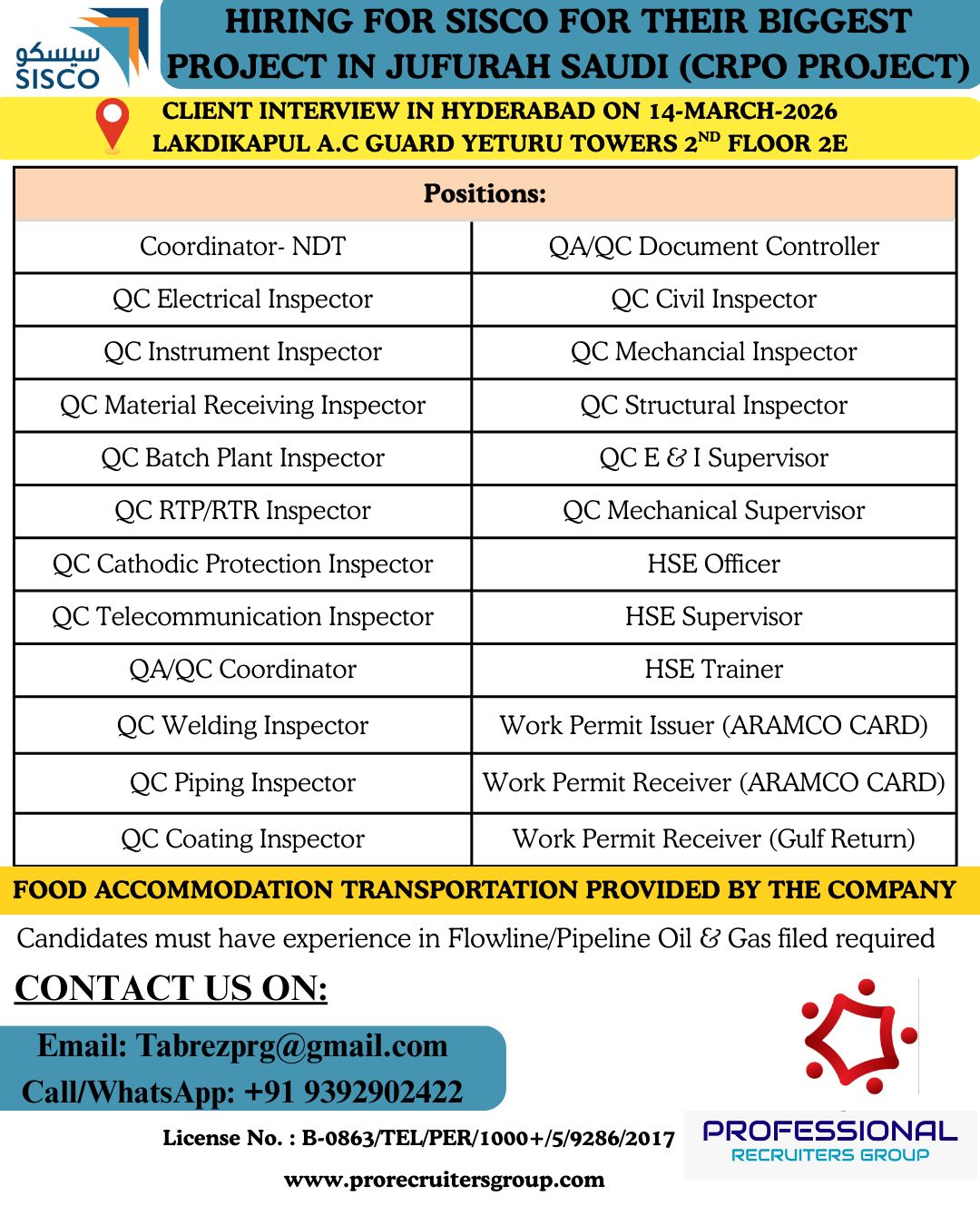 Urgent Hiring for Jufurah
