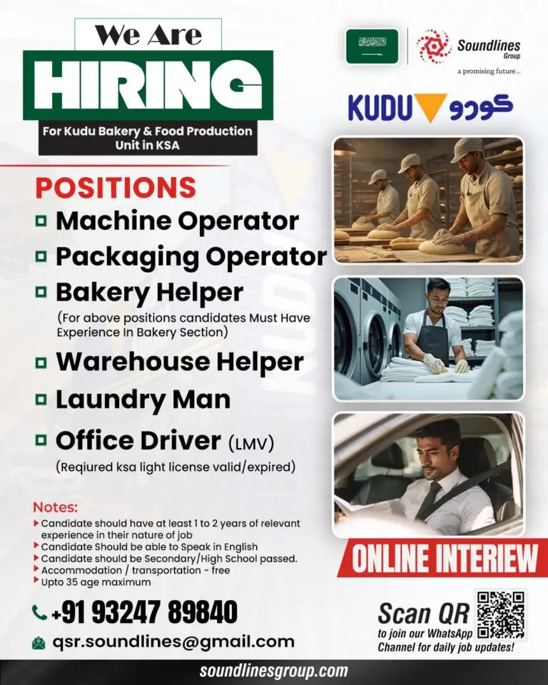 Urgent Hiring for KSA