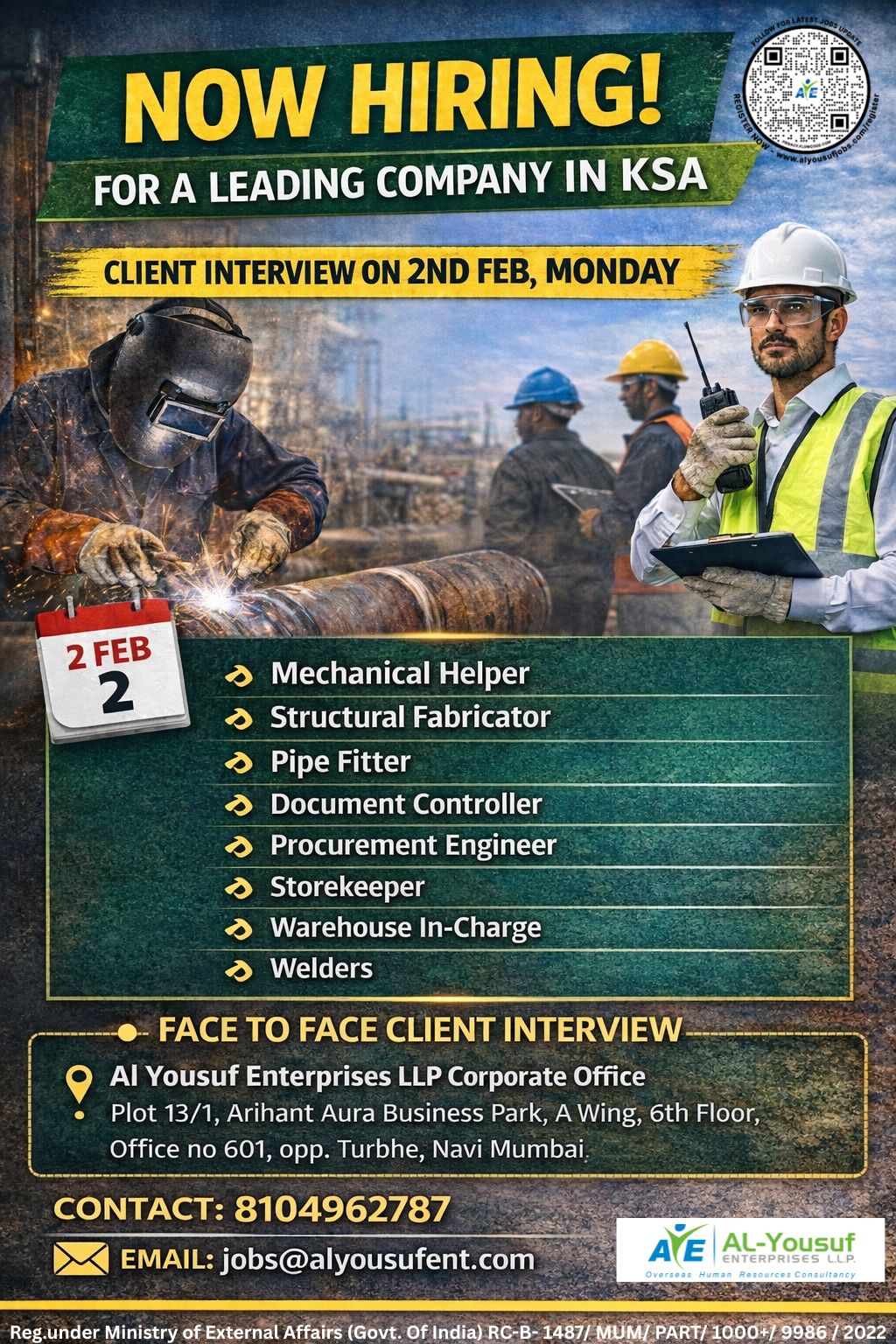 Urgent Hiring for KSA