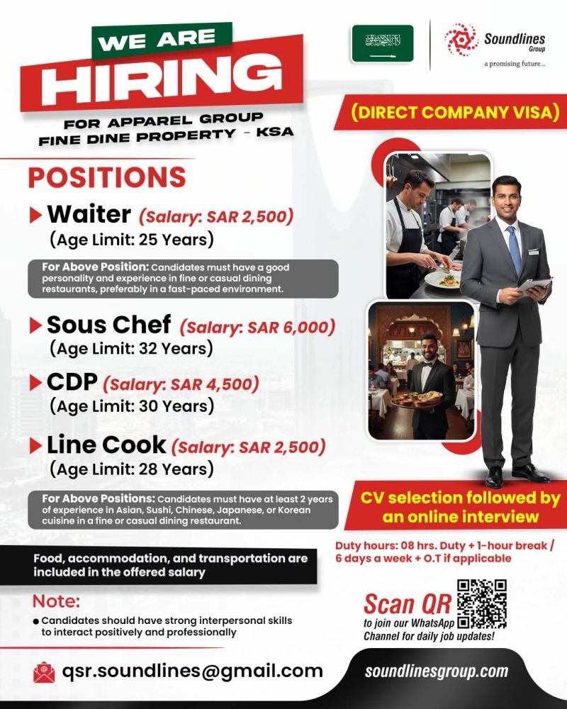 Urgent Hiring for KSA