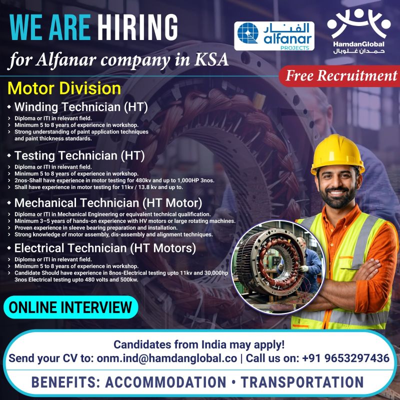 Urgent Hiring for KSA