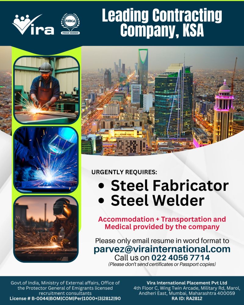 Urgent Hiring for KSA