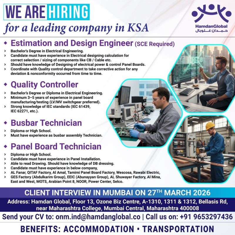 Urgent Hiring for KSA