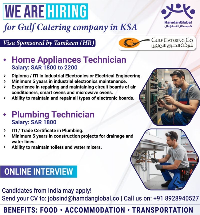 Urgent Hiring for KSA