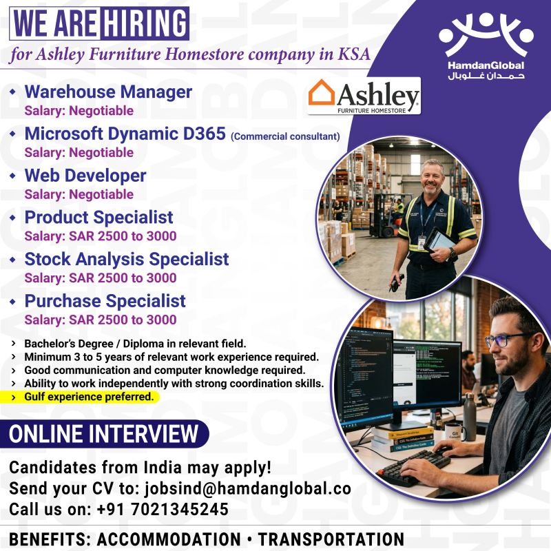 Urgent Hiring for KSA