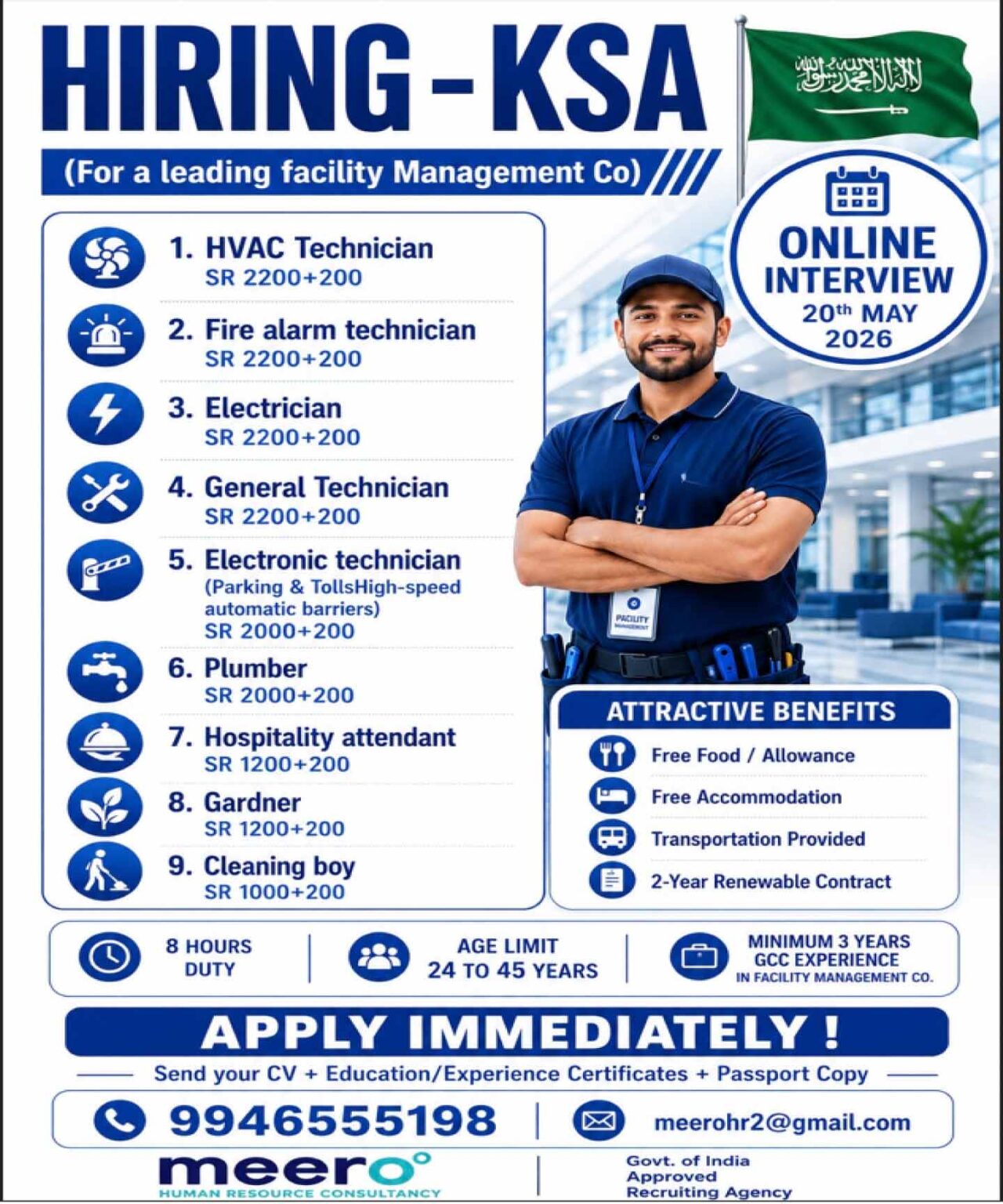 Urgent Hiring for KSA