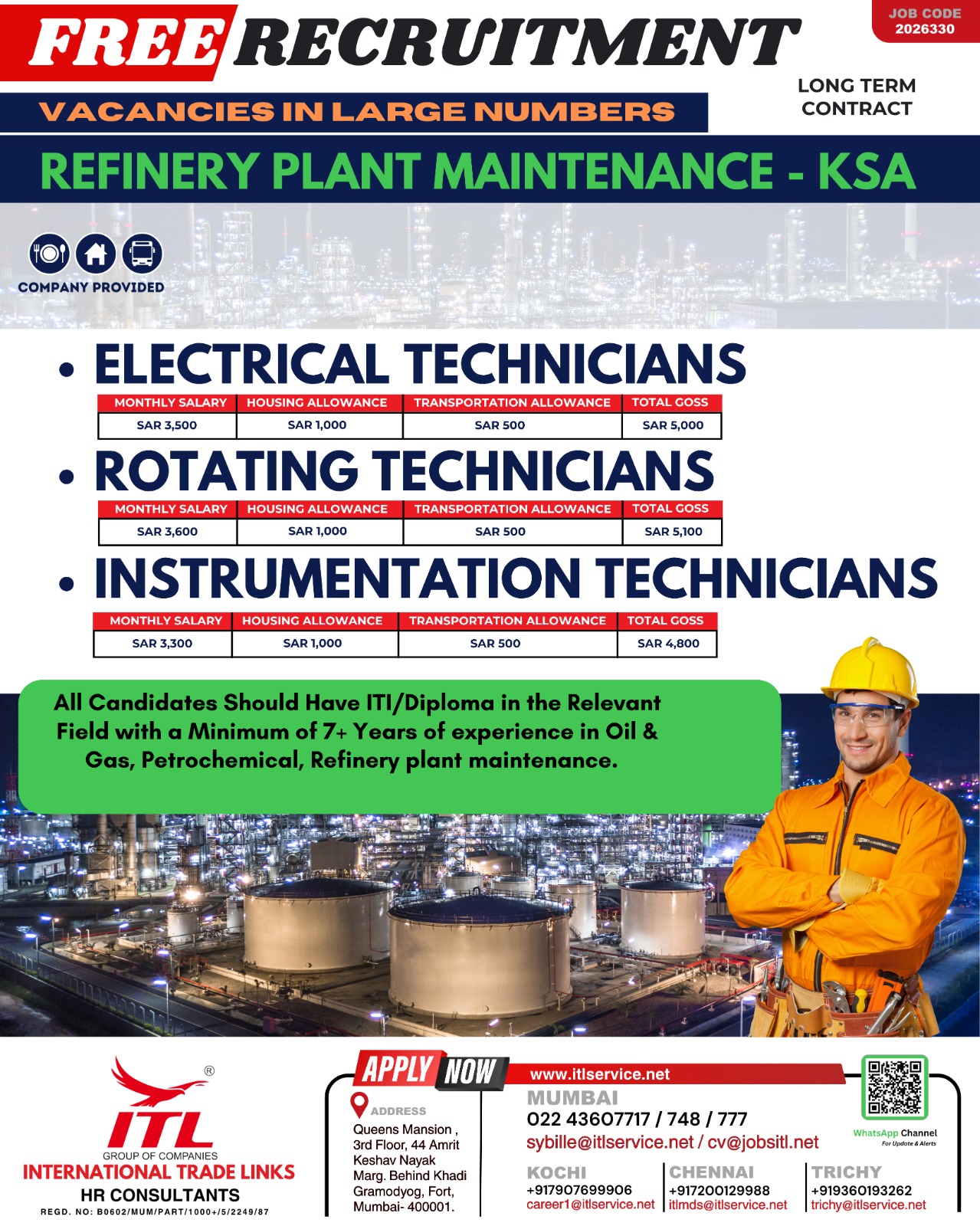 Urgent Hiring for KSA