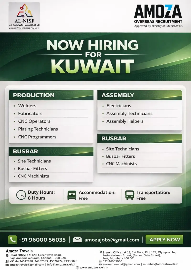 Urgent Hiring for Kuwait
