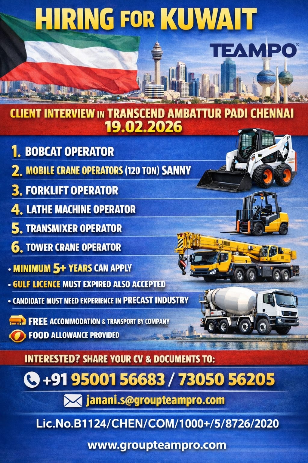 Urgent Hiring for Kuwait