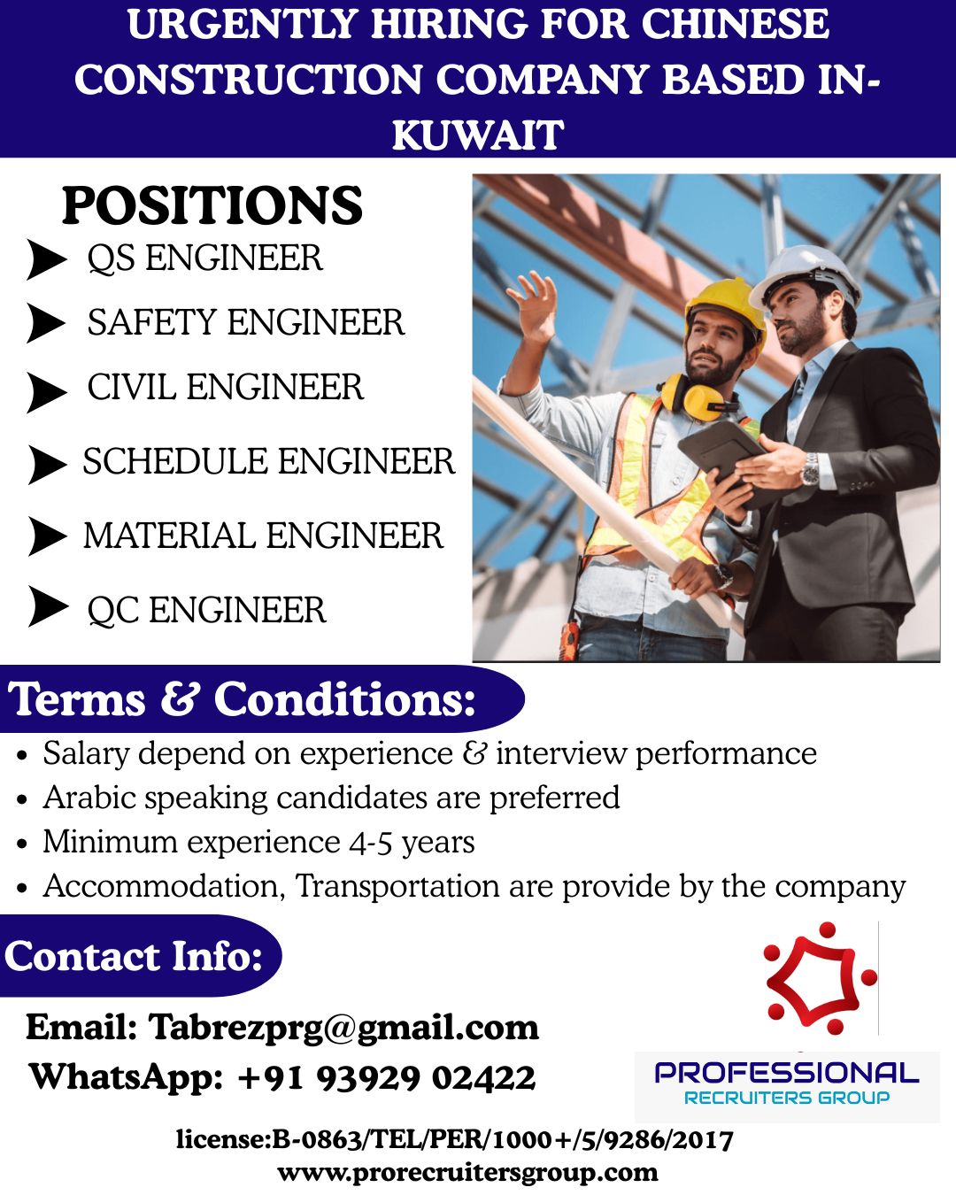 Urgent Hiring for Kuwait