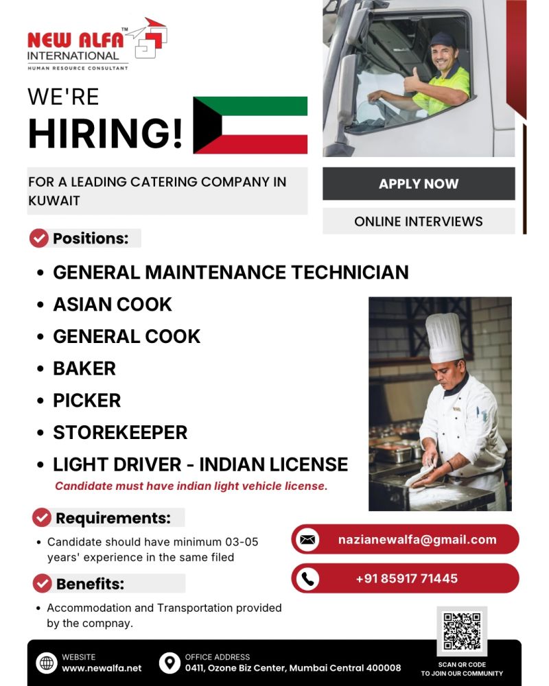 Urgent Hiring for Kuwait