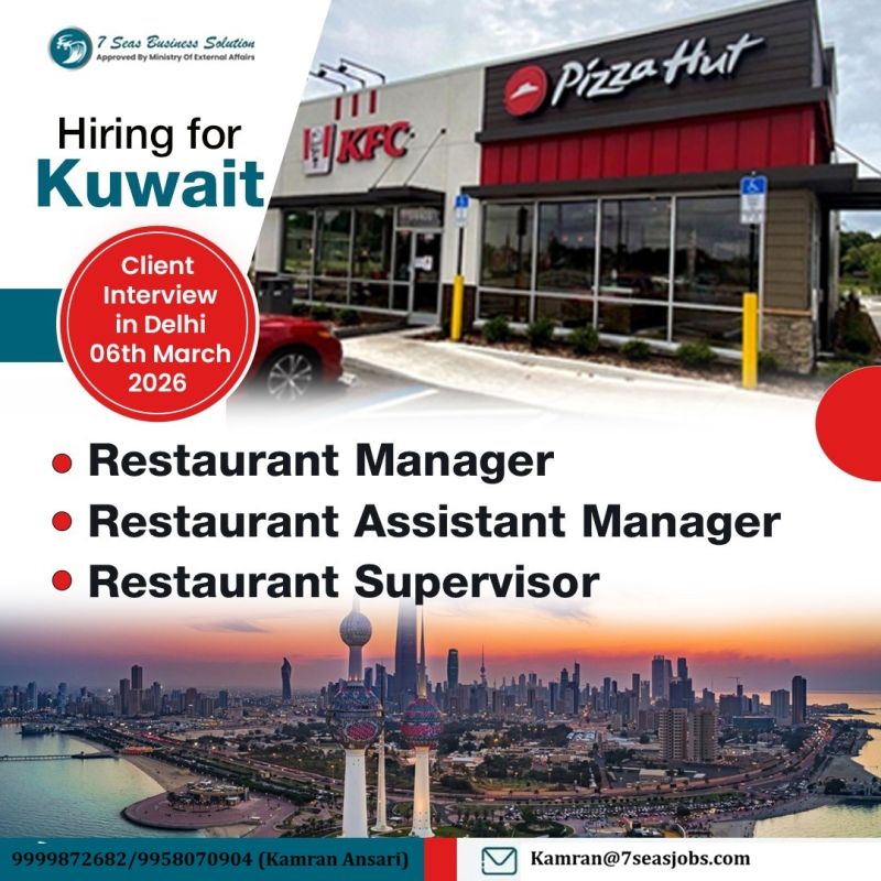 Urgent Hiring for Kuwait