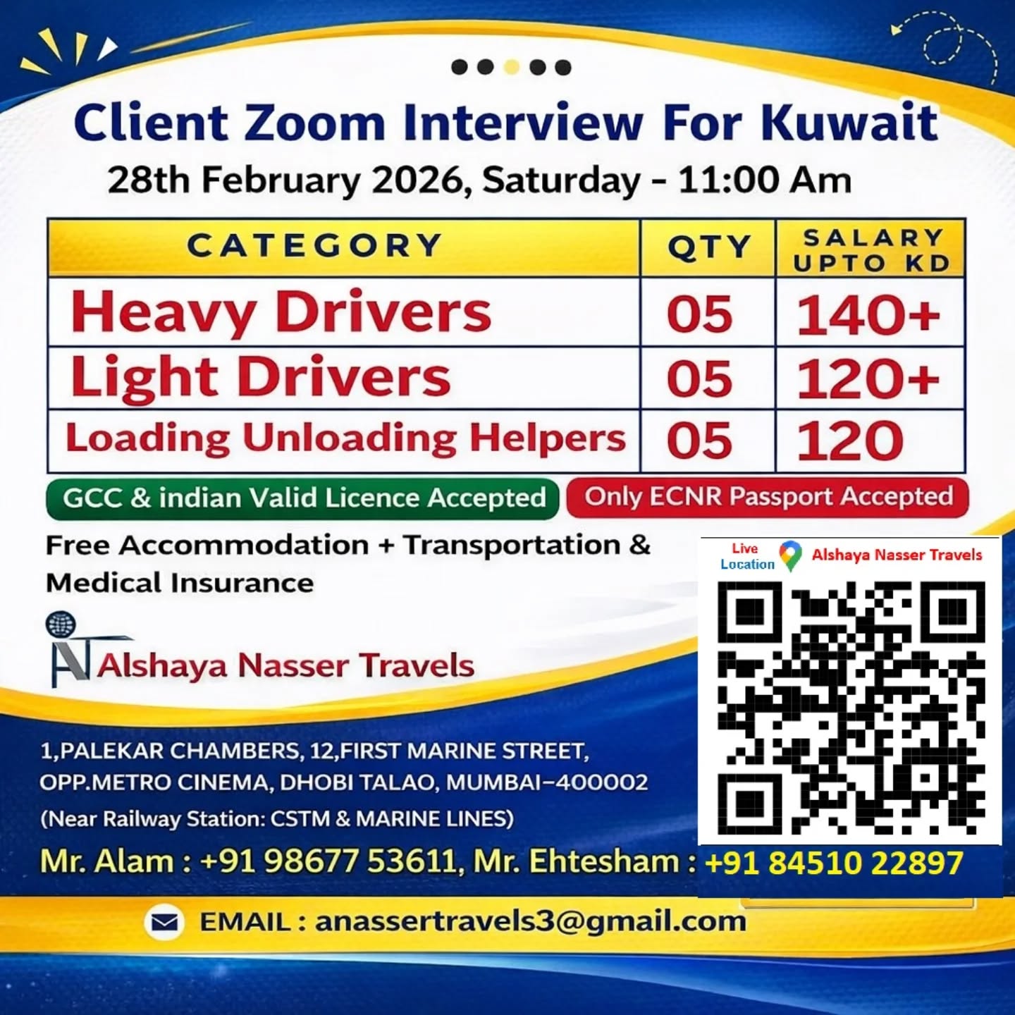 Urgent Hiring for Kuwait
