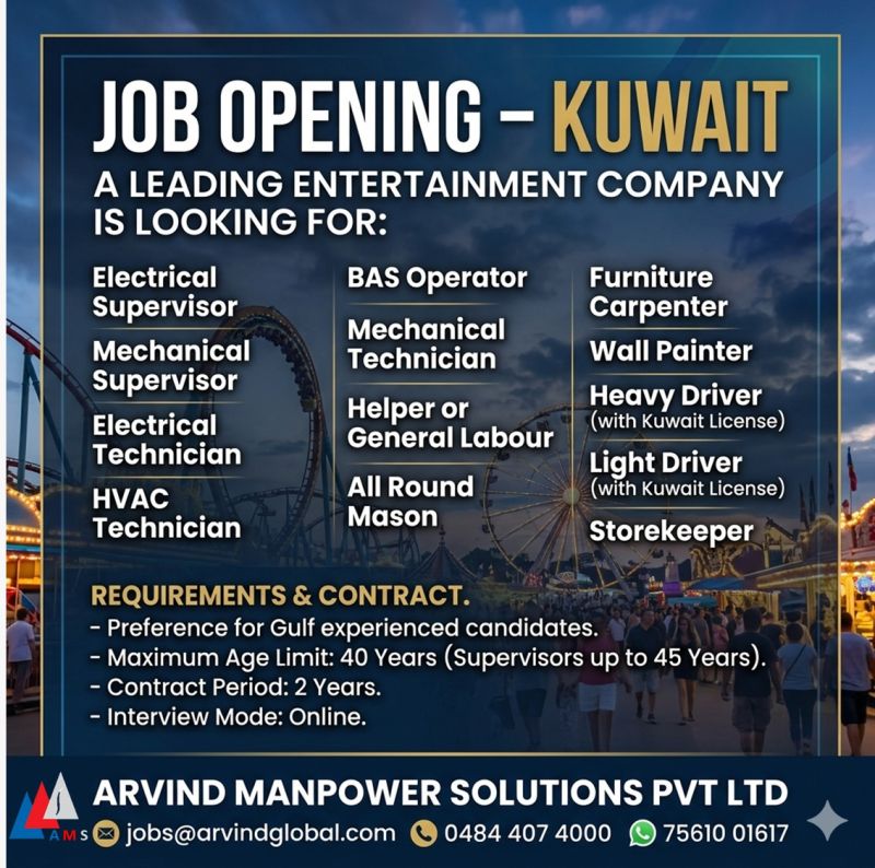 Urgent Hiring for Kuwait