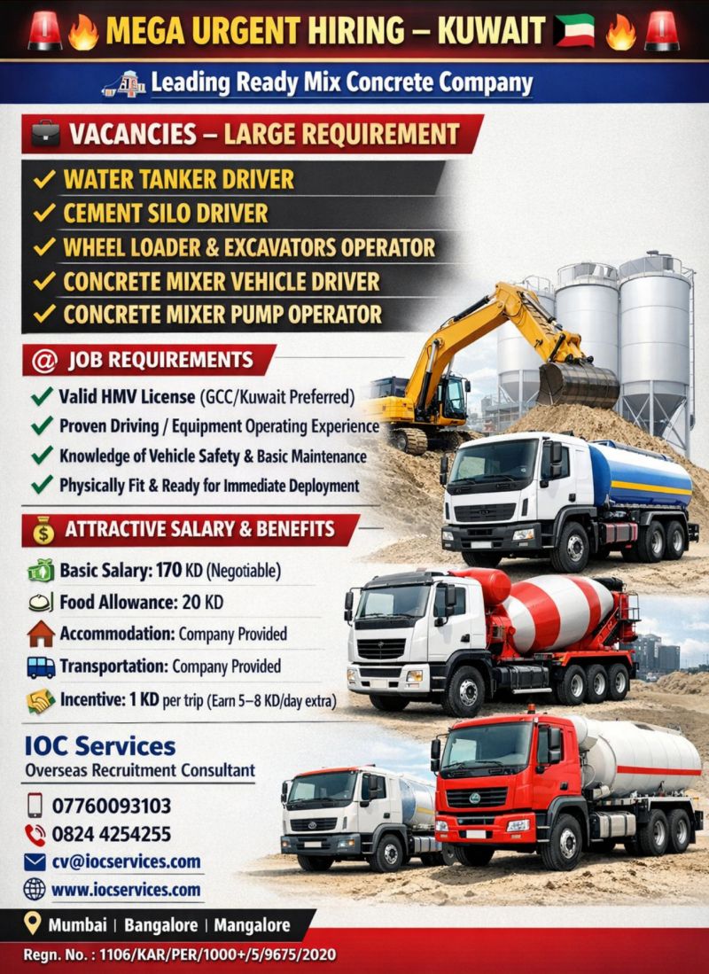 Urgent Hiring for Kuwait