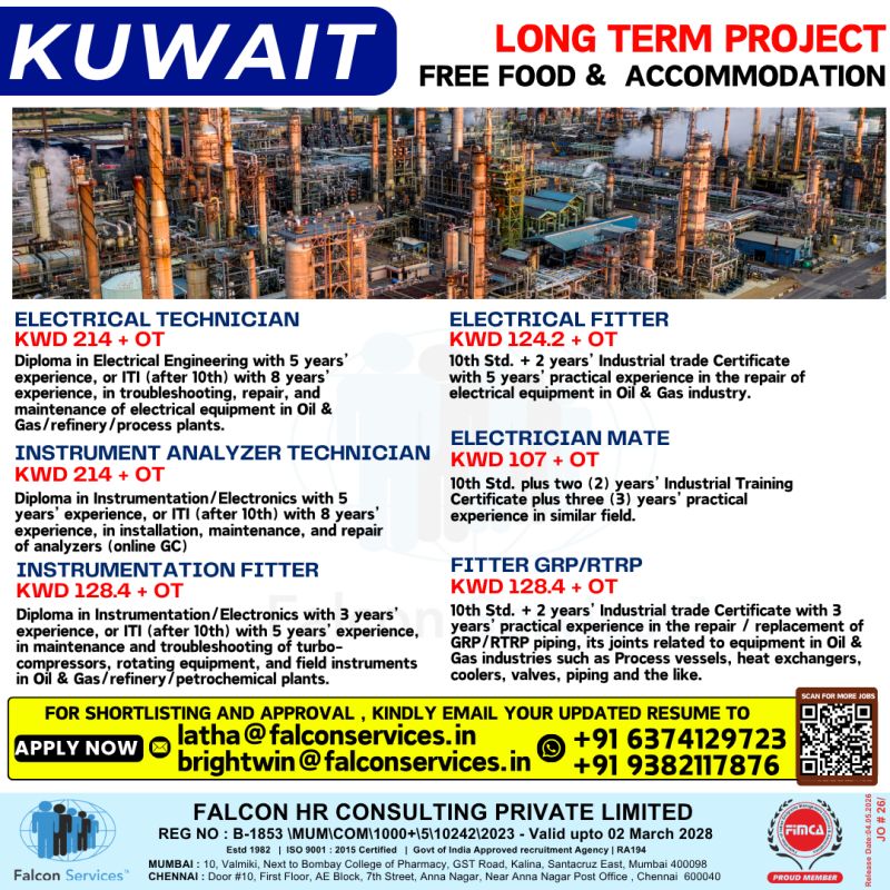 Urgent Hiring for Kuwait