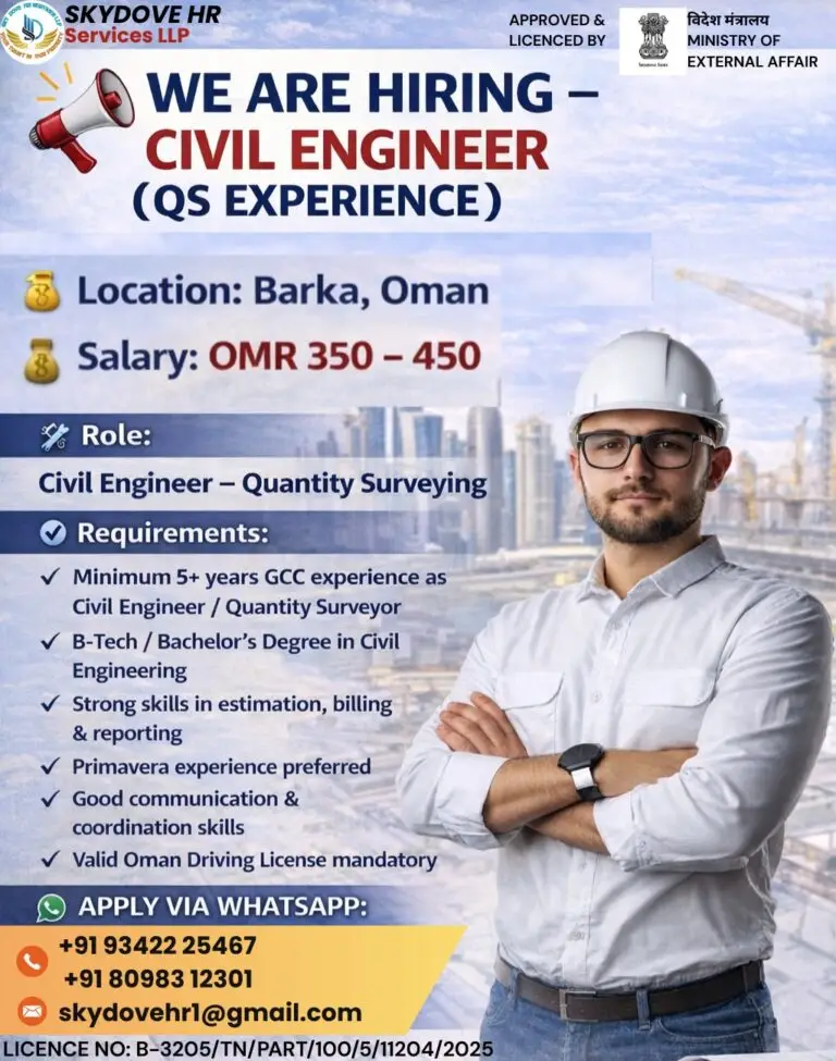 Urgent Hiring for Oman