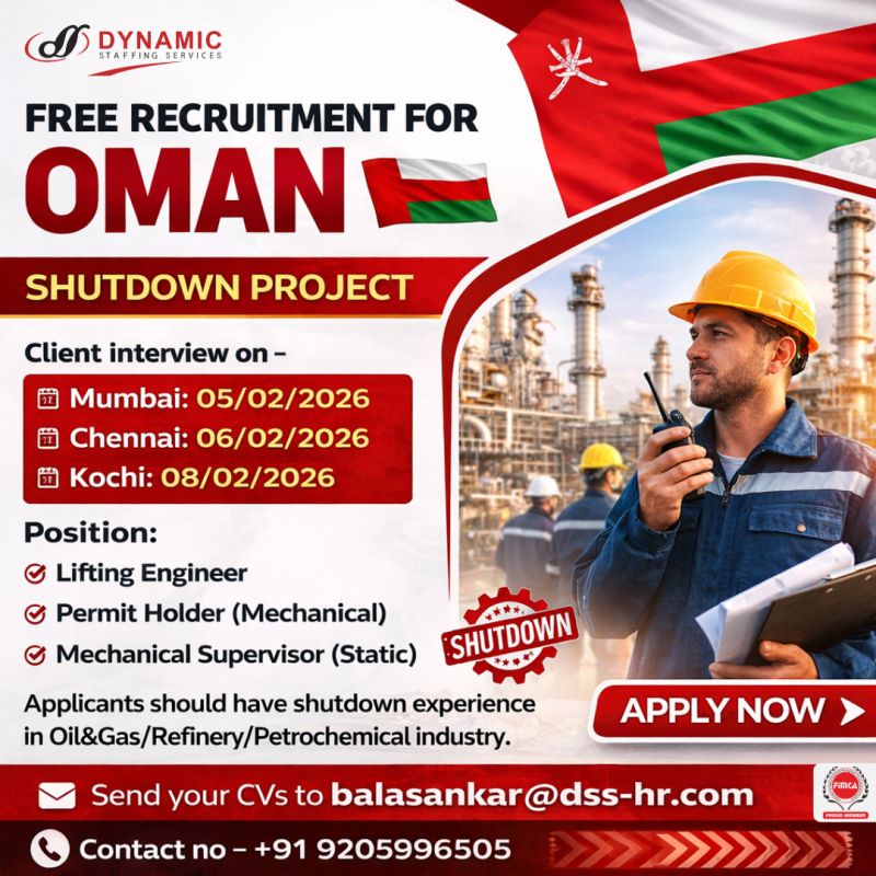 Urgent Hiring for Oman