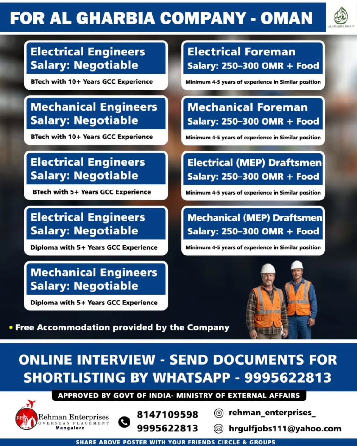 Urgent Hiring for Oman