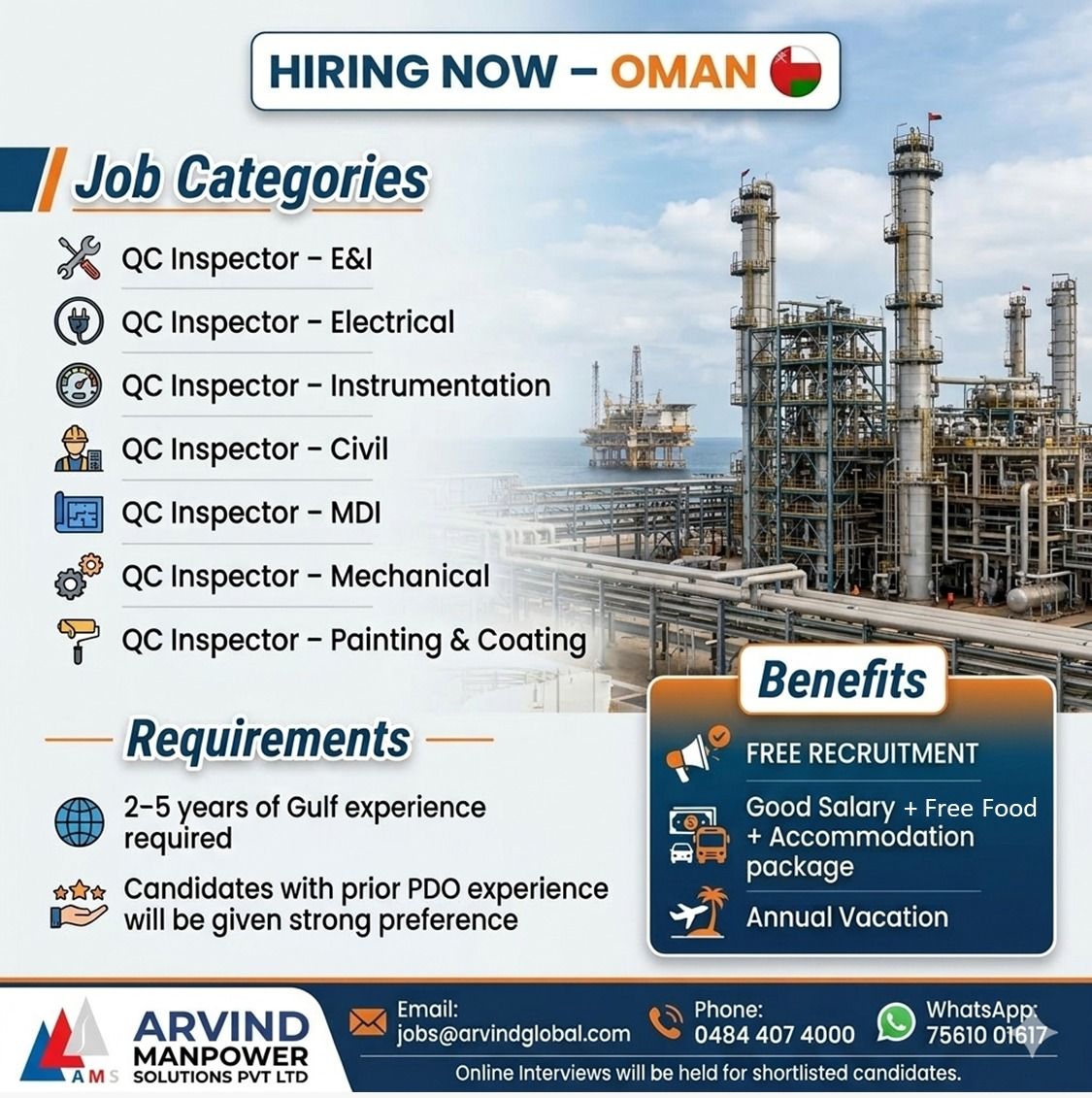 Urgent Hiring for Oman