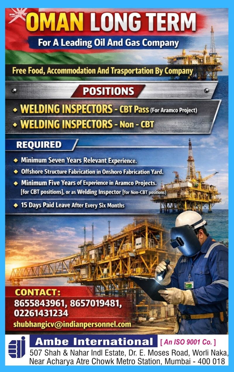 Urgent Hiring for Oman