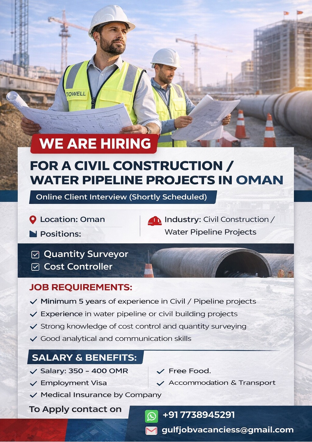 Urgent Hiring for Oman