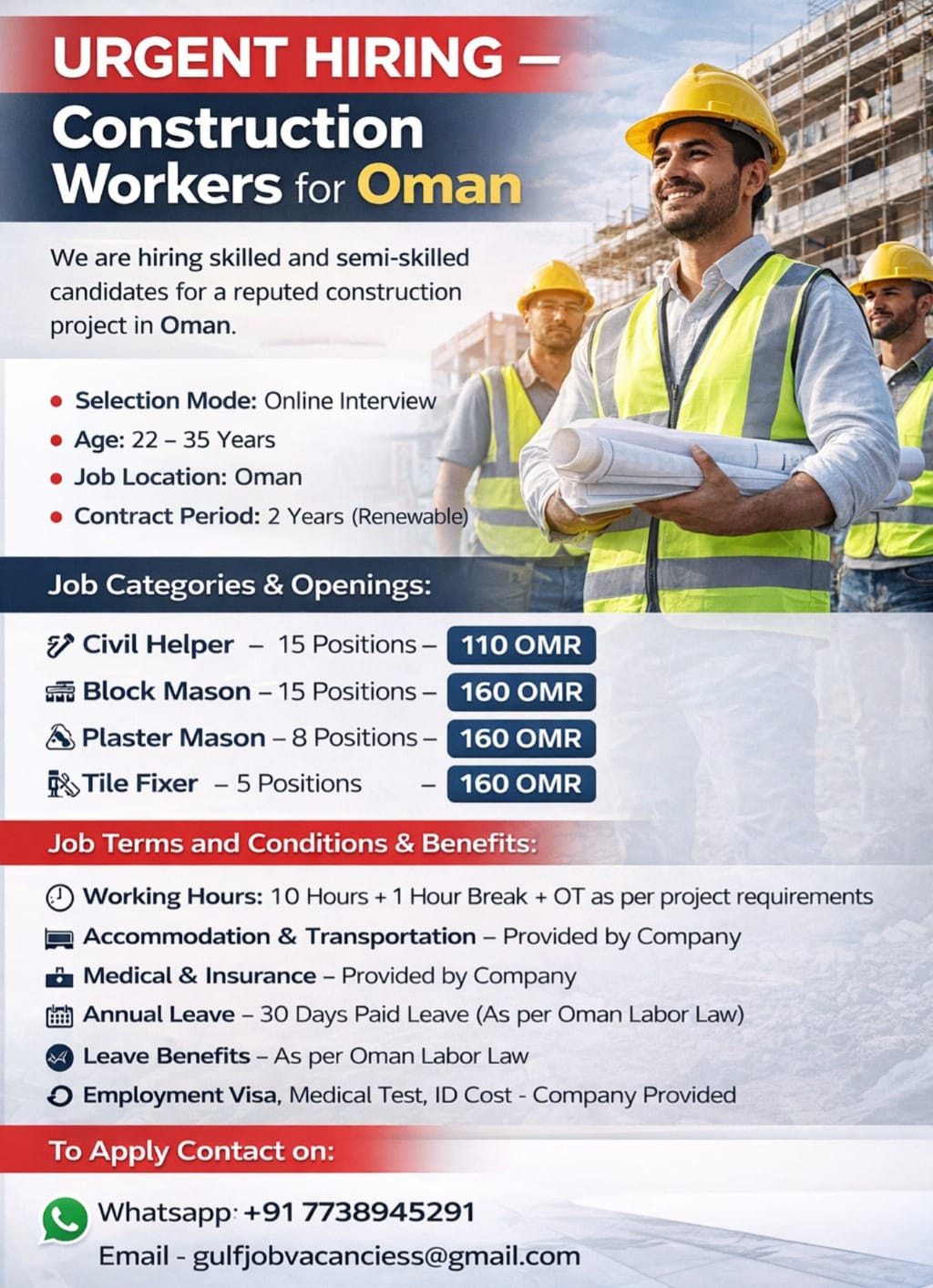 Urgent Hiring for Oman