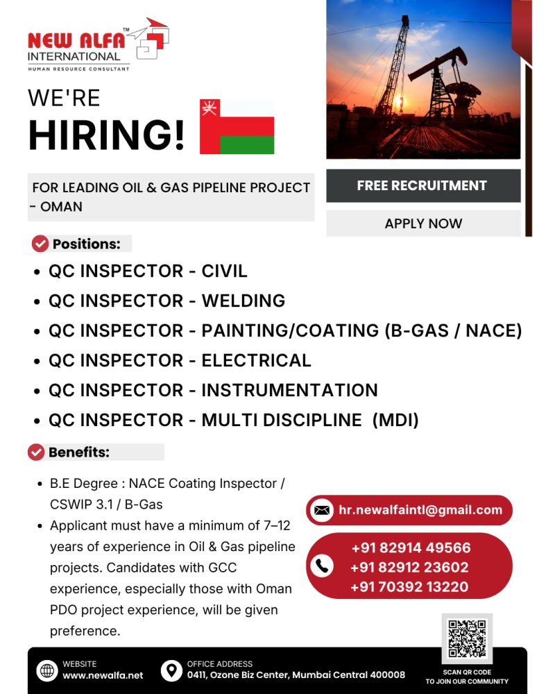 Urgent Hiring for Oman