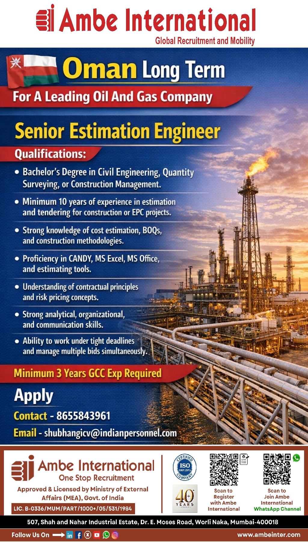 Urgent Hiring for Oman