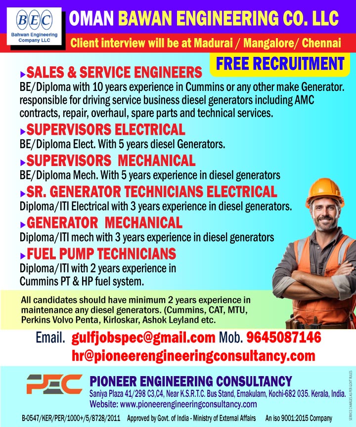 Urgent Hiring for Oman