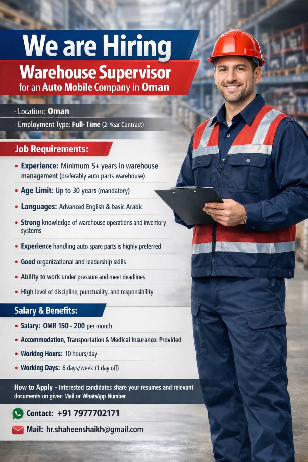 Urgent Hiring for Oman