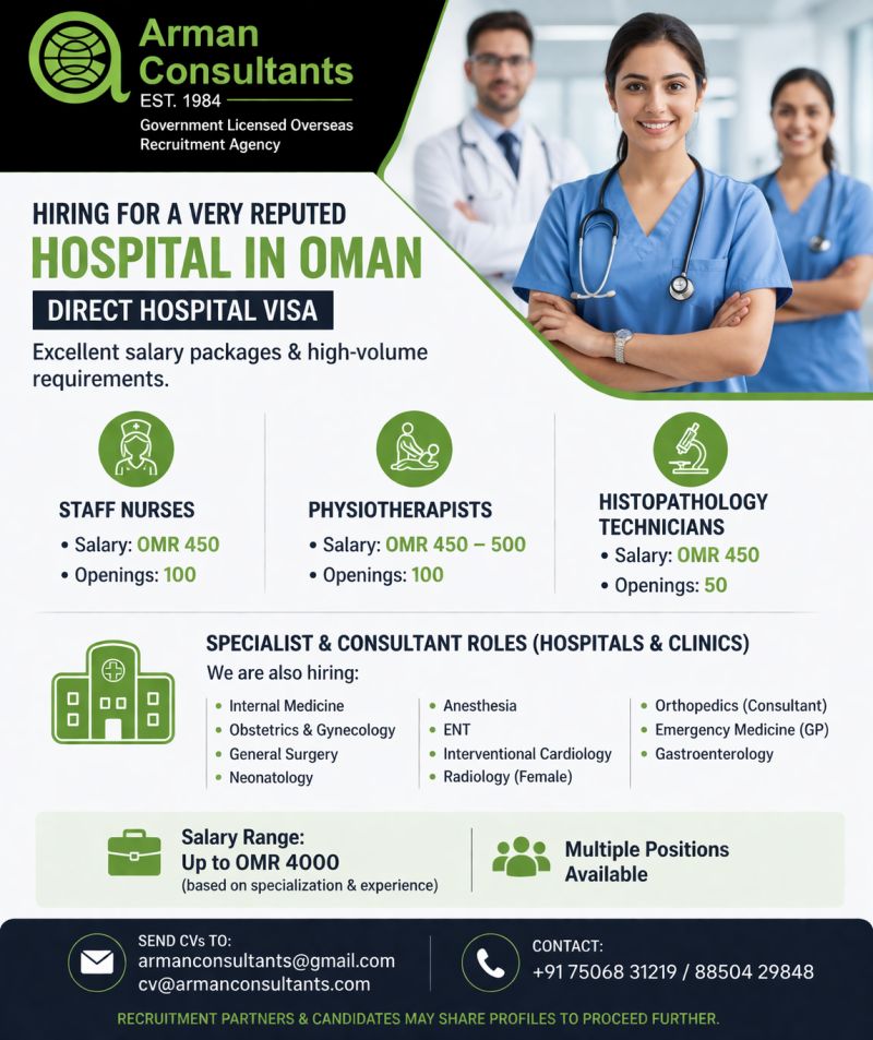 Urgent Hiring for Oman