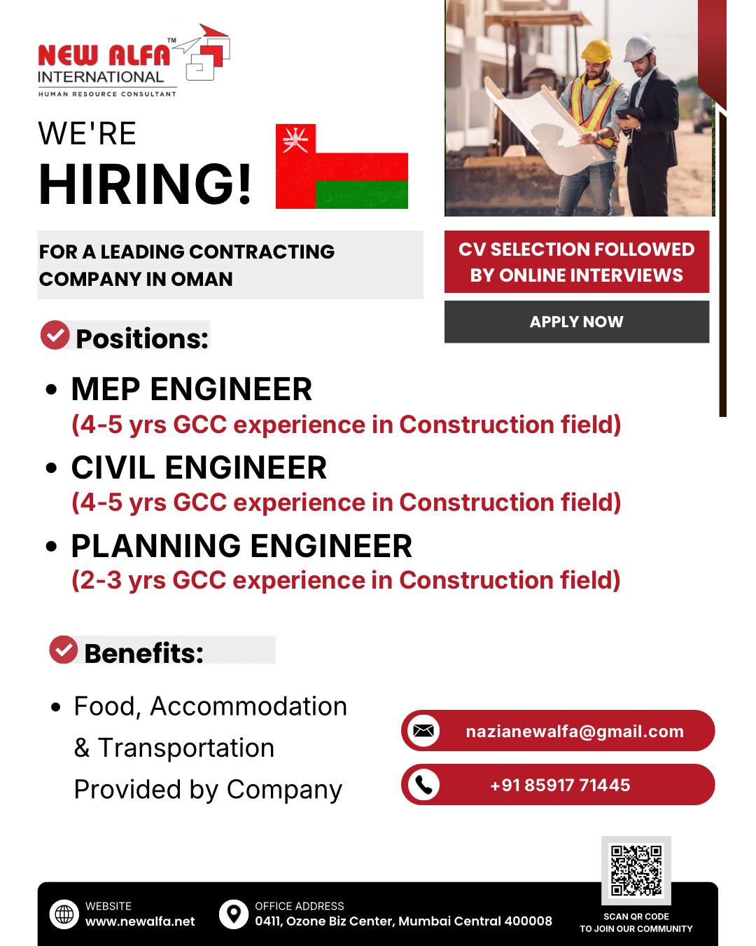 Urgent Hiring for Oman