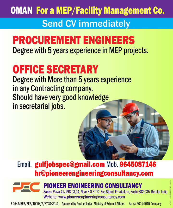 Urgent Hiring for Oman