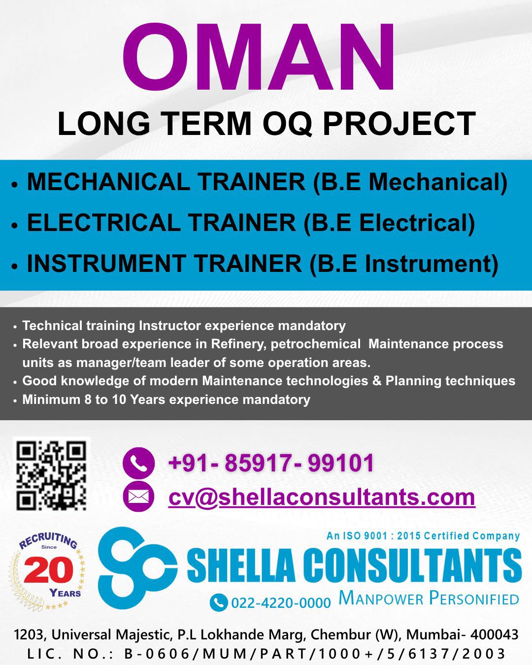 Urgent Hiring for Oman